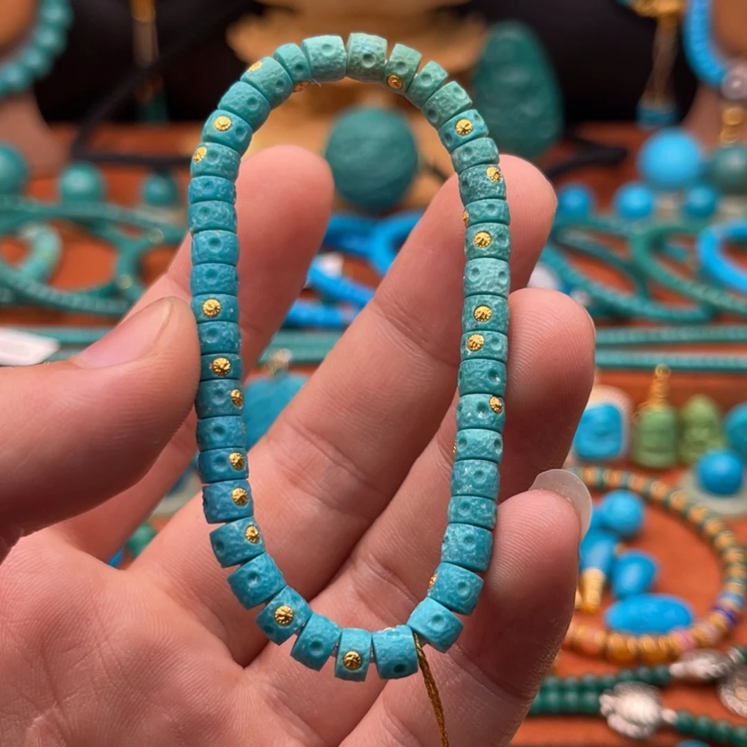 18K金镶嵌绿松石珠宝奇石张*铖