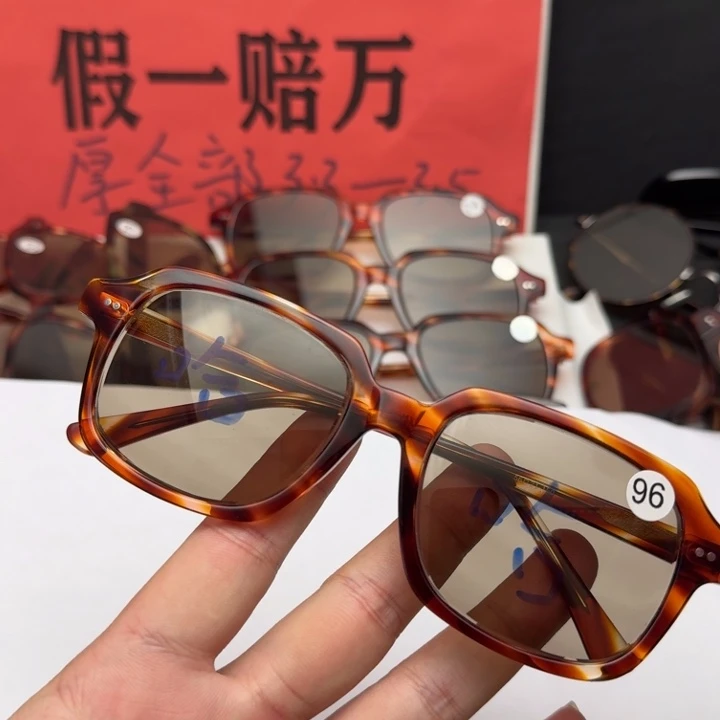 全框款96号方圆天然石头眼镜