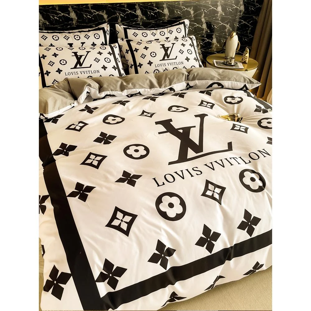 非纯棉全棉四件套白色高级简约家纺夏季轻奢床上用品床单被套高档