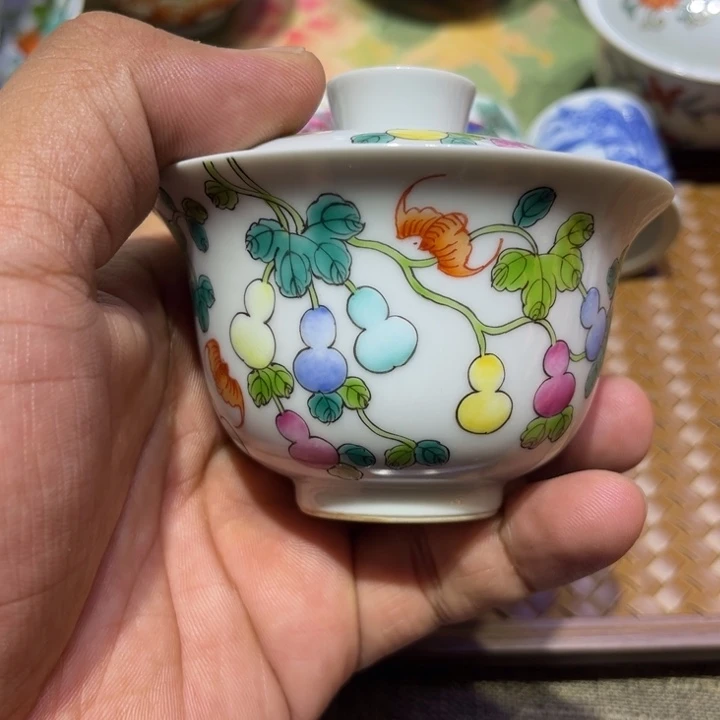 纯手绘精品盖碗杯
