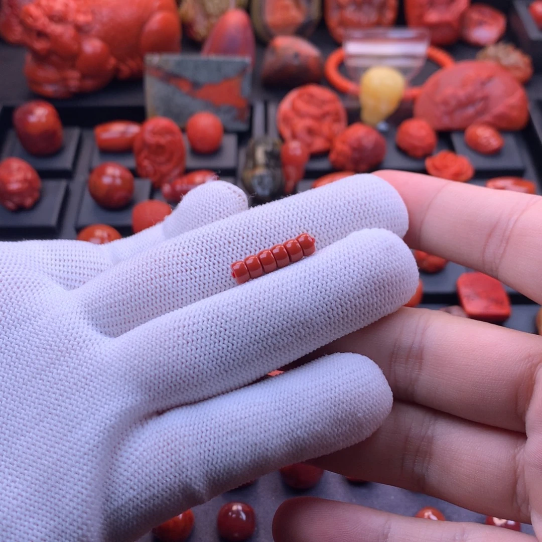 南红玛瑙未镶嵌川料原矿满色满肉精工直切隔片5mm厚3mm