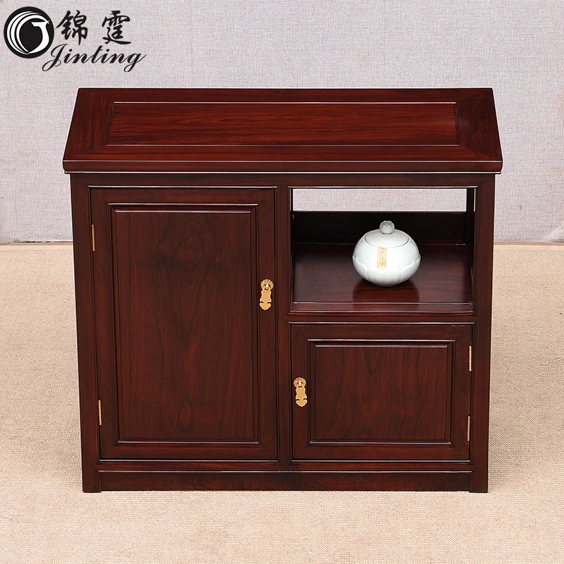 红酸枝绒毛黄檀茶水柜餐边柜茶几红木烧水边几泡茶桌带烧水壶一体