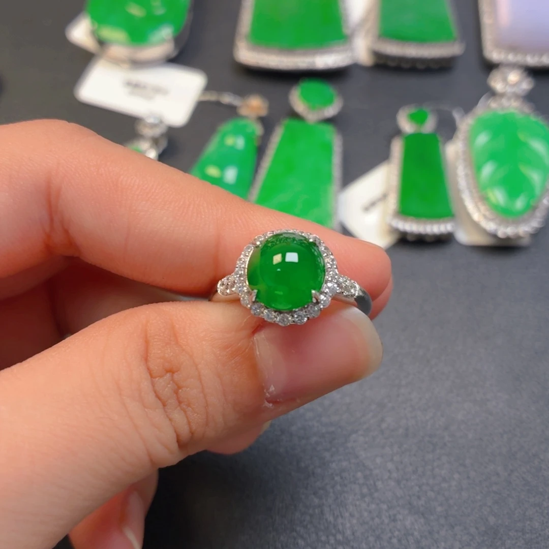 翡翠银S925镶嵌颈饰