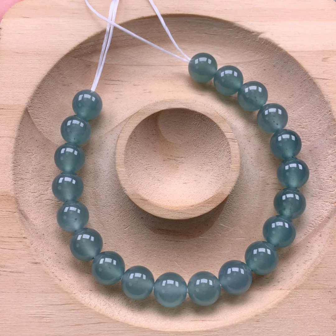 一***三翡翠未镶嵌手链天然翡翠A货珠链