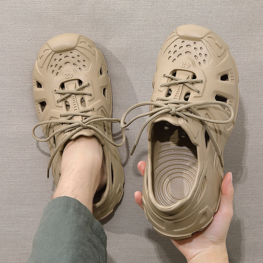 洞洞鞋男士夏季外穿2025新款溯溪鞋开车户外运动厚底防滑涉水凉鞋