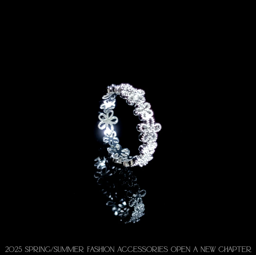 铜合金戒指 镀k金 2025新款C7035【繁花朵朵】BABA BOX 戒指