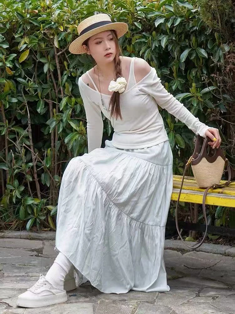 日系 连衣裙百搭休闲长裙