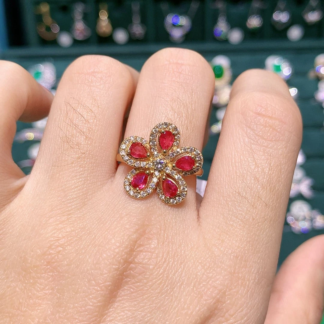 【闪购商品】红宝石戒指18K金镶嵌