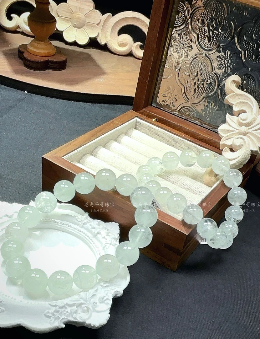 薄荷绿绿阿塞水晶手串多样性发货其一A9Y2