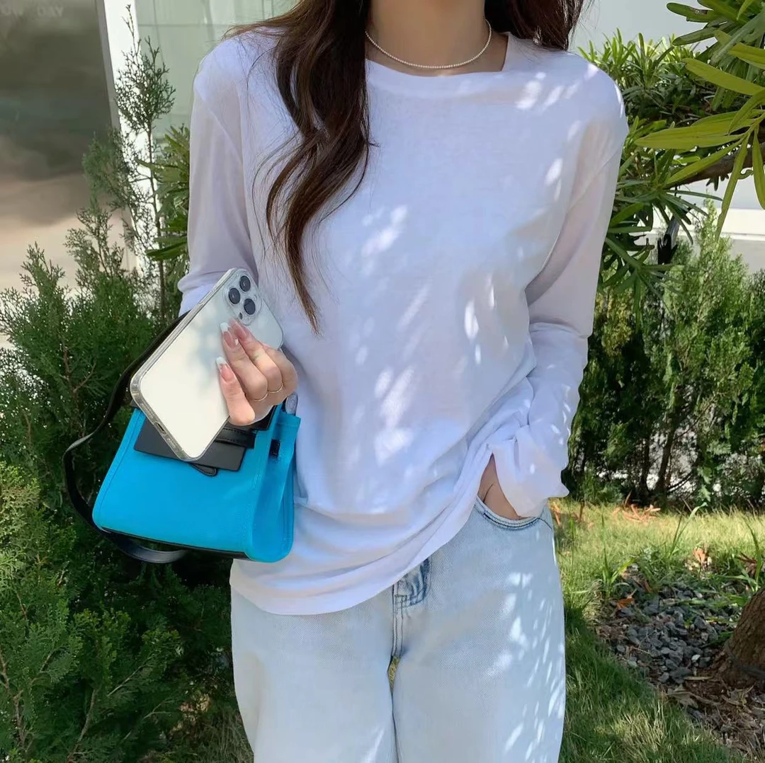 5084 GZV1春季新款长袖t恤女韩版显瘦打底上衣