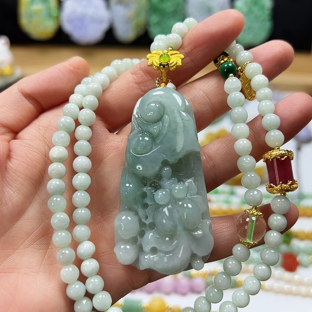 翡翠未镶嵌颈饰吊坠