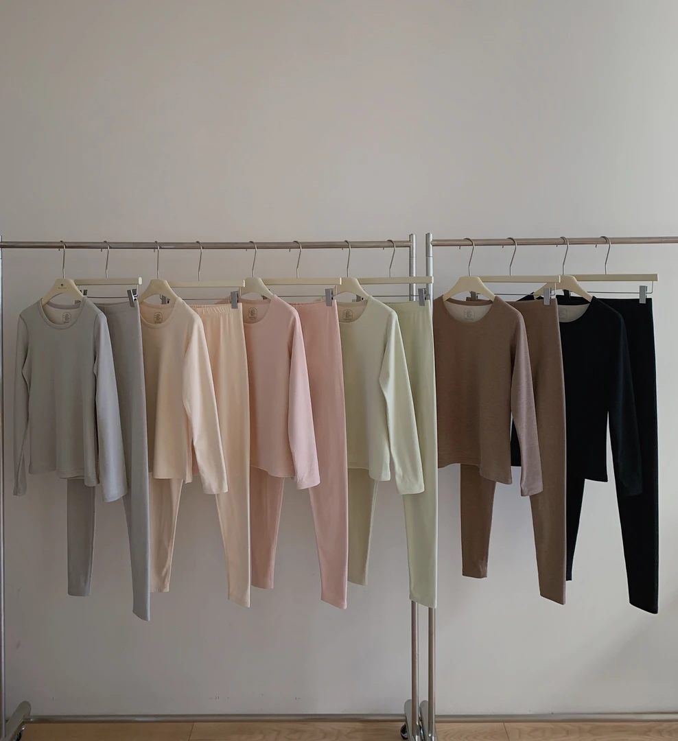 韩社 2456 女款加厚保暖套装