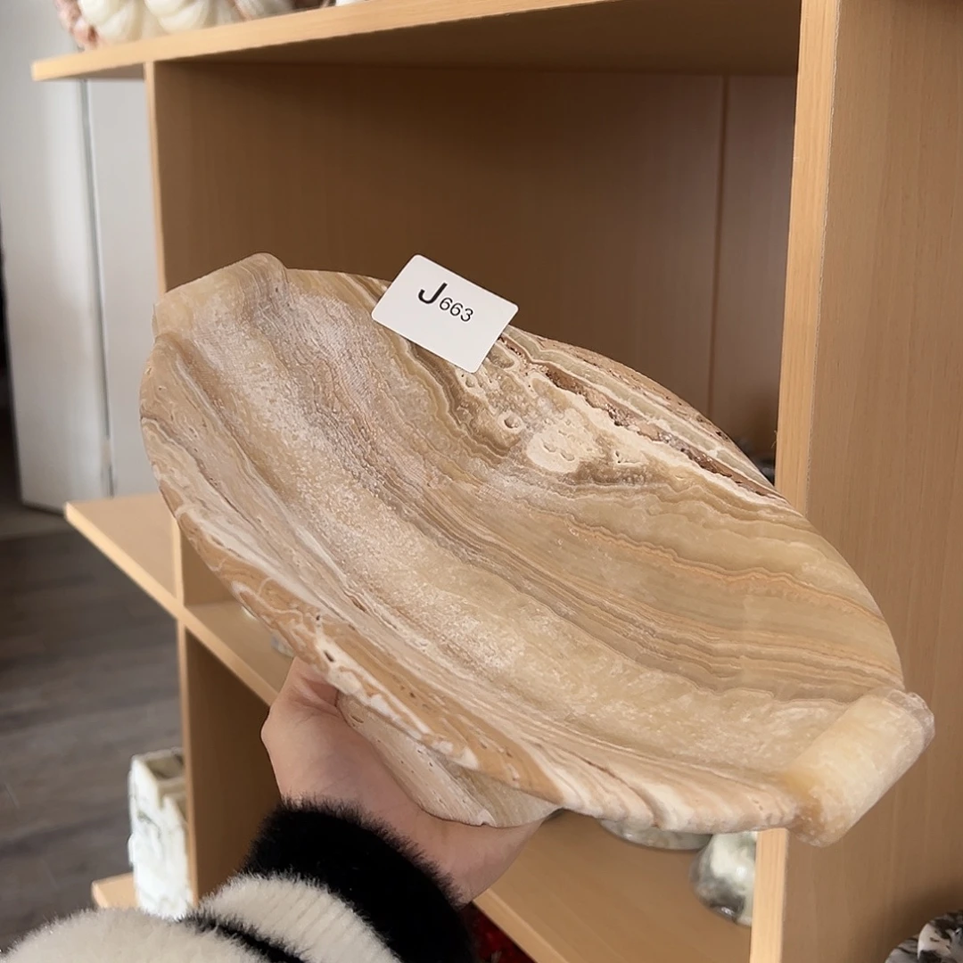 石材J663提拉米苏高脚果盘