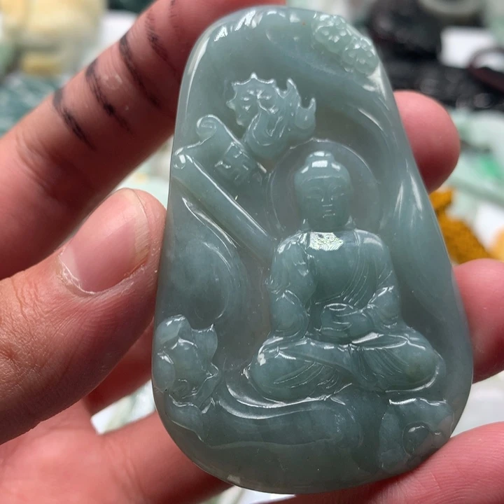 翡翠未镶嵌颈饰保真天然a货翡翠