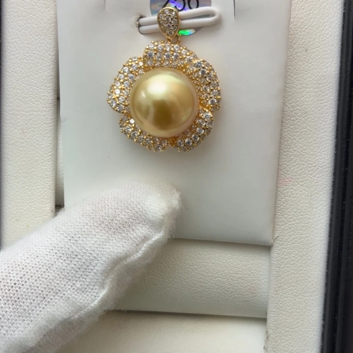 海水珍珠颈饰银S925镶嵌