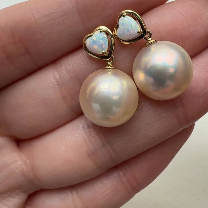 拼合珍珠（马贝珠）耳饰未镶嵌