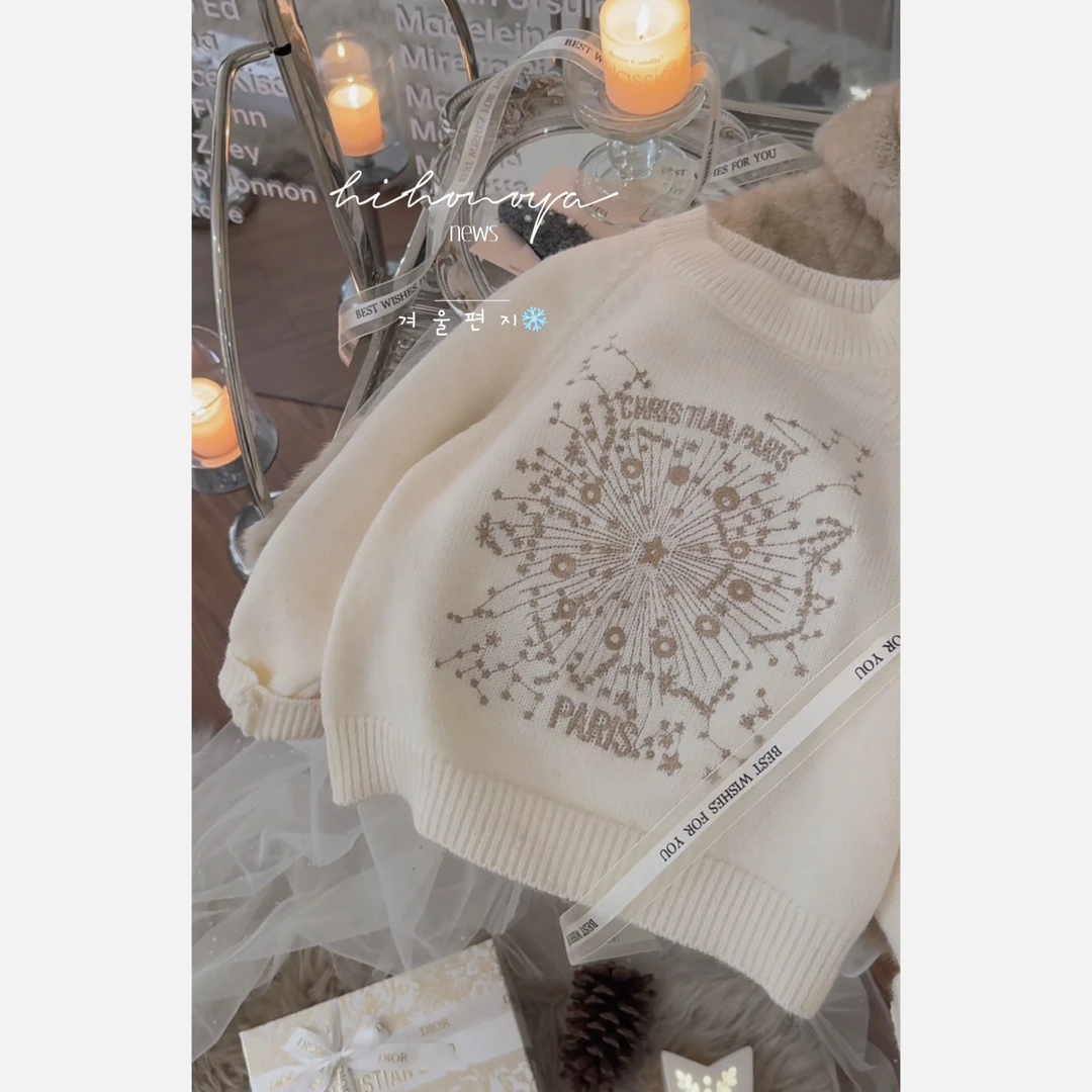 【十二星座】十六Hihoniya~2025冬季亲子星座刺绣轻奢温柔显瘦毛衣