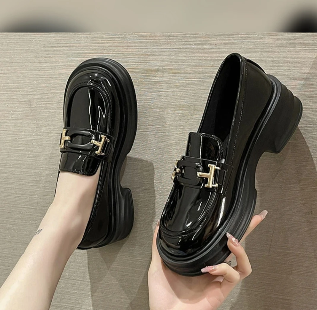 2025时尚百搭休闲，潮流真皮女士乐福鞋908-2