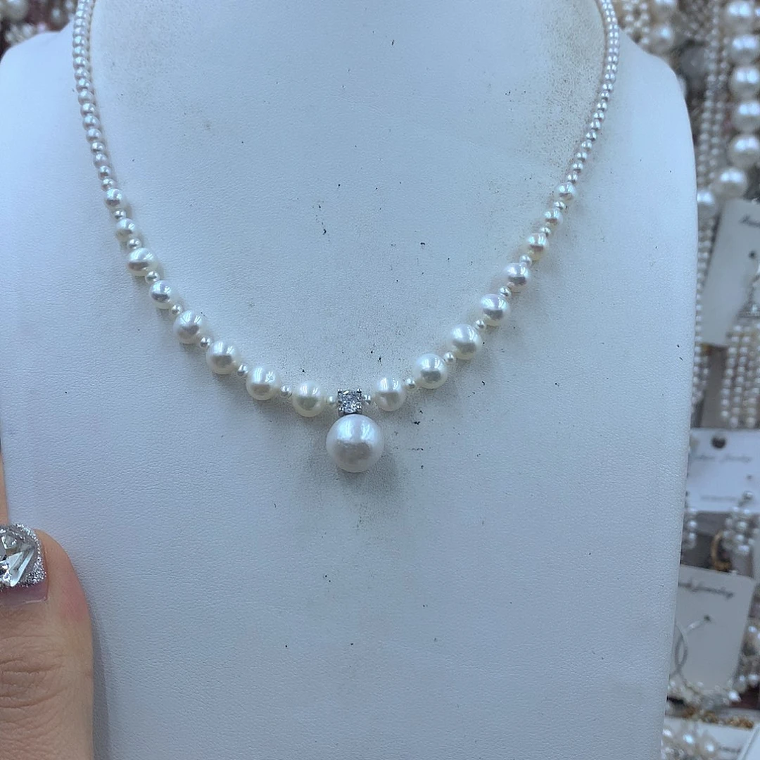 多***甜银S925镶嵌耳饰淡水珍珠