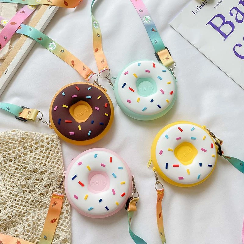 儿童包包2025甜甜圈女童斜挎包小男孩卡通零钱包亲子配饰小包包潮