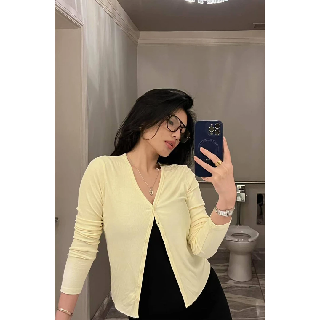 RRB Design「经典返场」时髦极简轻透薄款修身显瘦百搭开衫