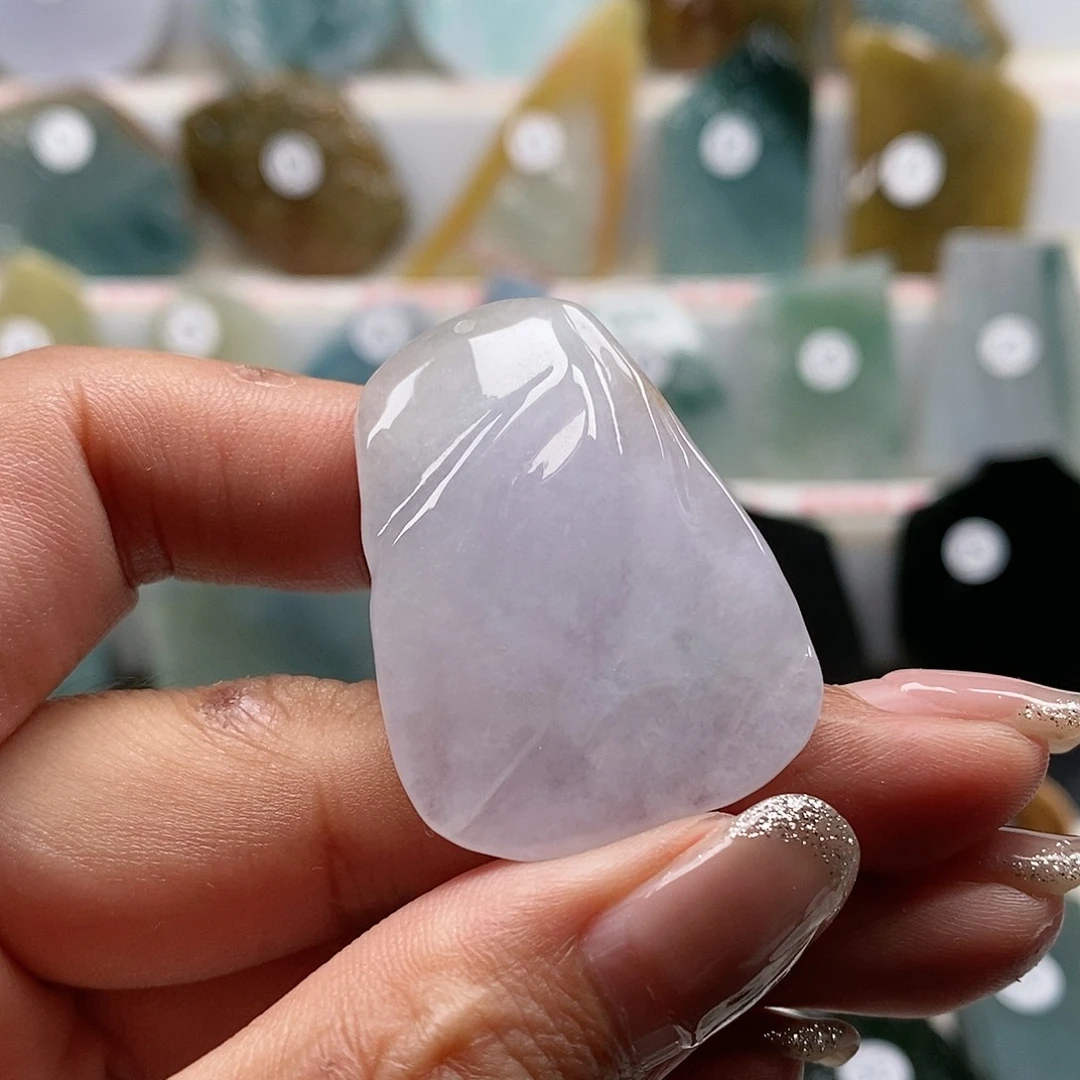 翡翠未镶嵌项链缅甸天然a货翡翠挂件