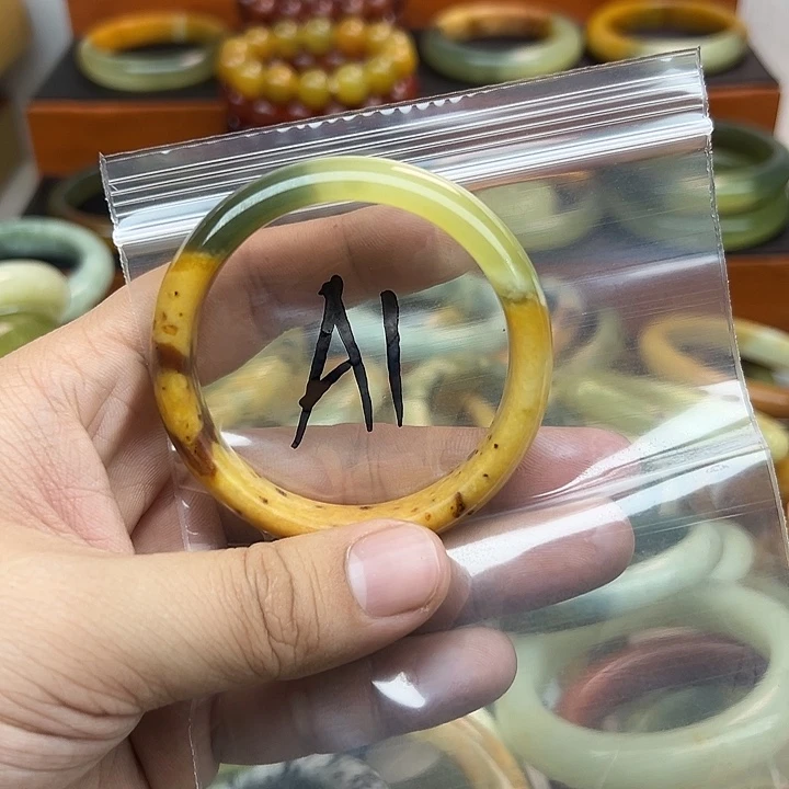 嗷***ʕ蛇纹石玉合金手镯