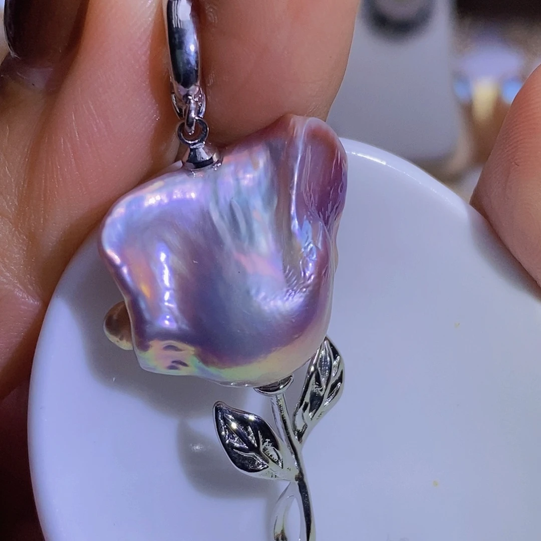 淡水珍珠银S925镶嵌淡水珍珠