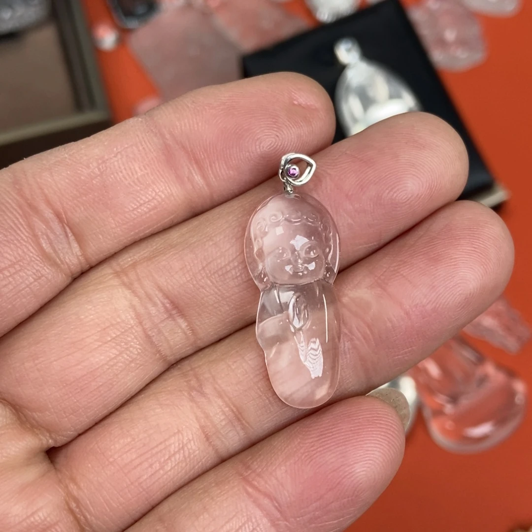石英质玉银S925镶嵌颈饰