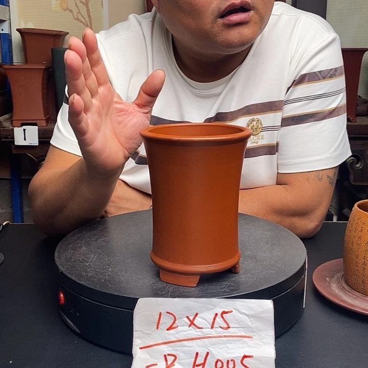 紫砂花盆货号一只H005