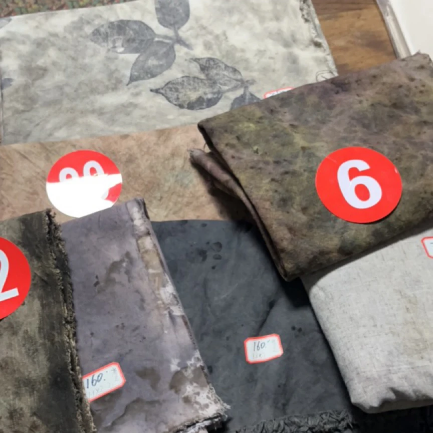 手工植物染色布 老三家专拍