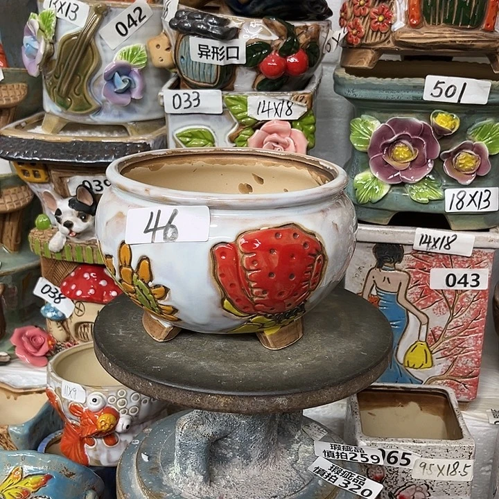 粗陶材质多肉花盆