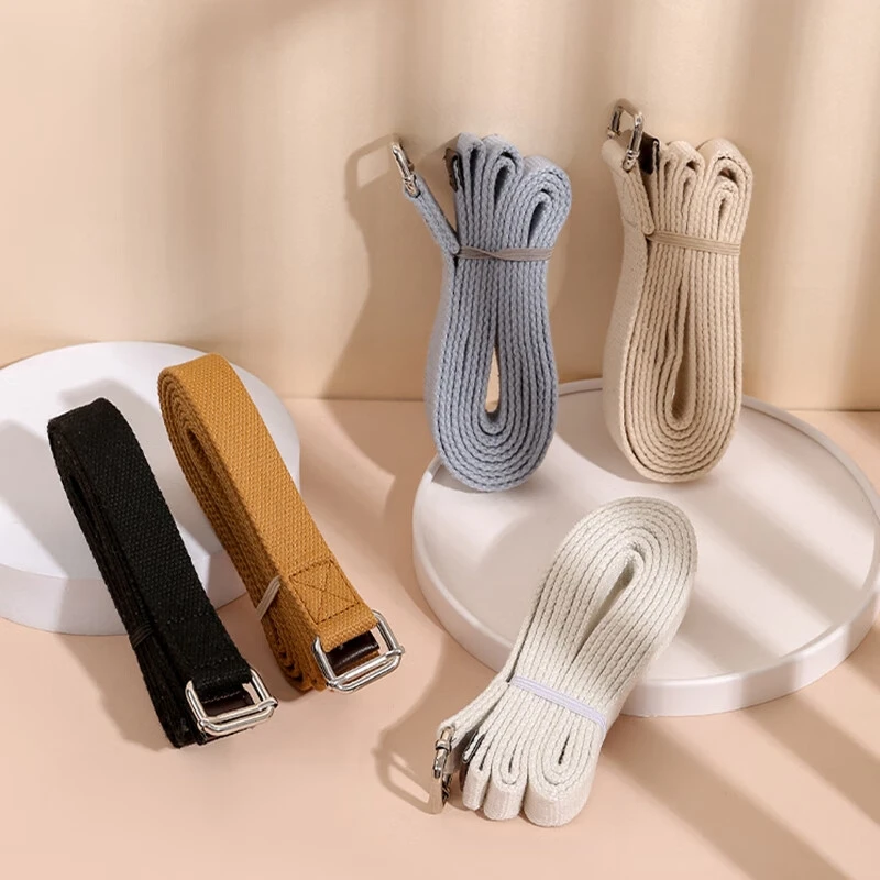 Grom艾杨格瑜伽伸展带金属扣棉质防滑吸汗伸展绑带热身开肩瑜伽绳