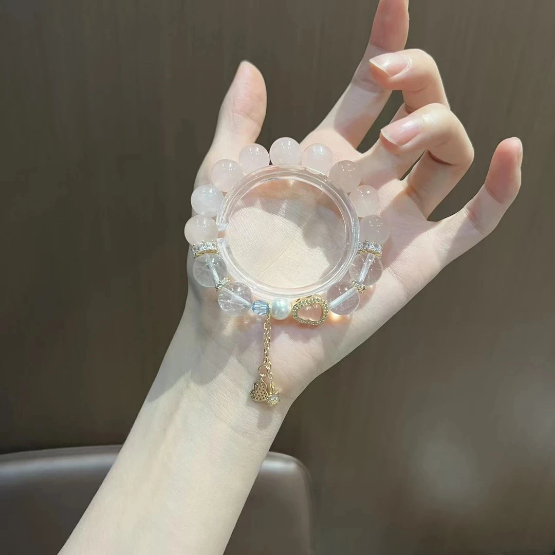 S977 12mm西柚粉➕葫芦设计款手串 颜色微差