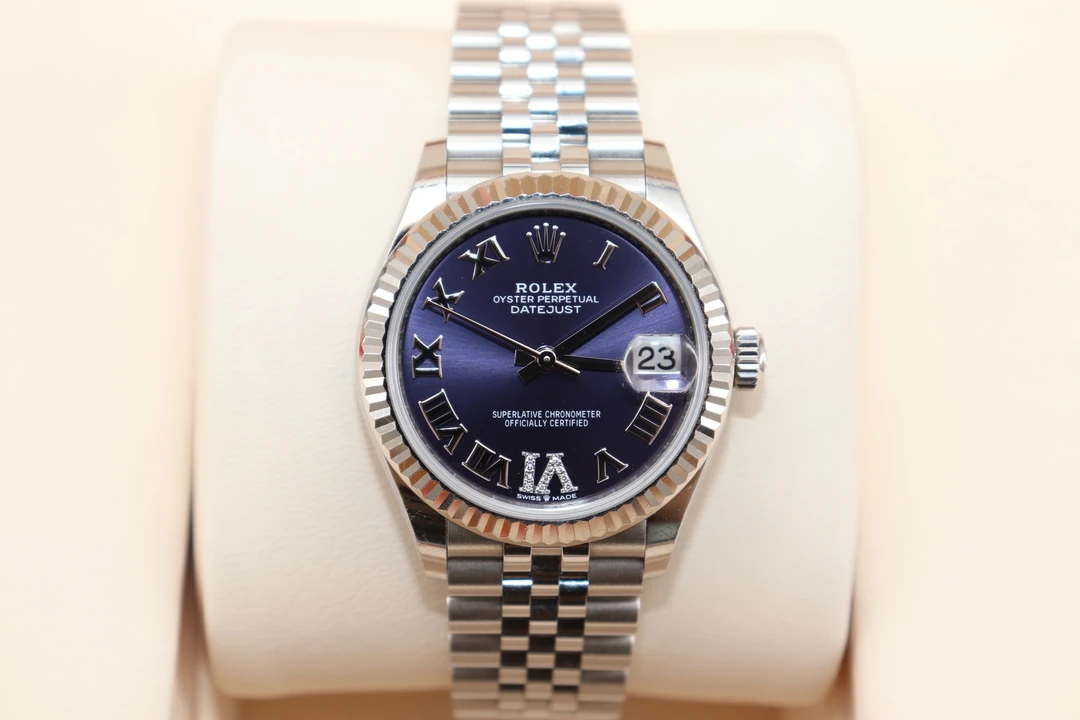 99新 Rolex/劳力士 278274-0026/31mm/23年全套/葡萄紫盘/6点钻石