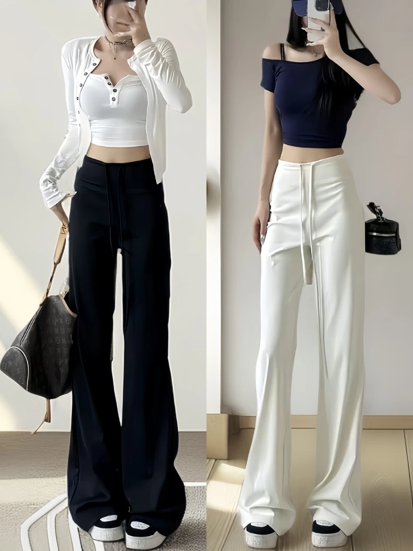 【爆款防晒裤UPF50+】夏凉感防晒裤女薄款显瘦直筒宽松阔腿休闲长裤