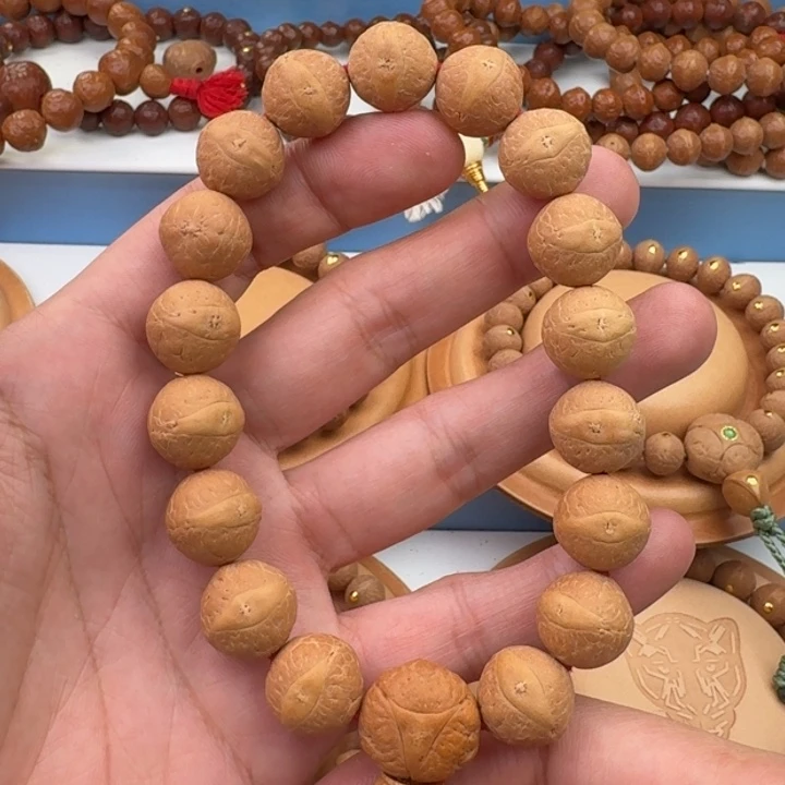 凤眼菩提手串14接近实心籽