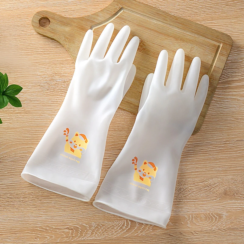 洗碗手套加绒加厚保暖款男女厨房耐用橡胶冬天洗衣服加长家务手套