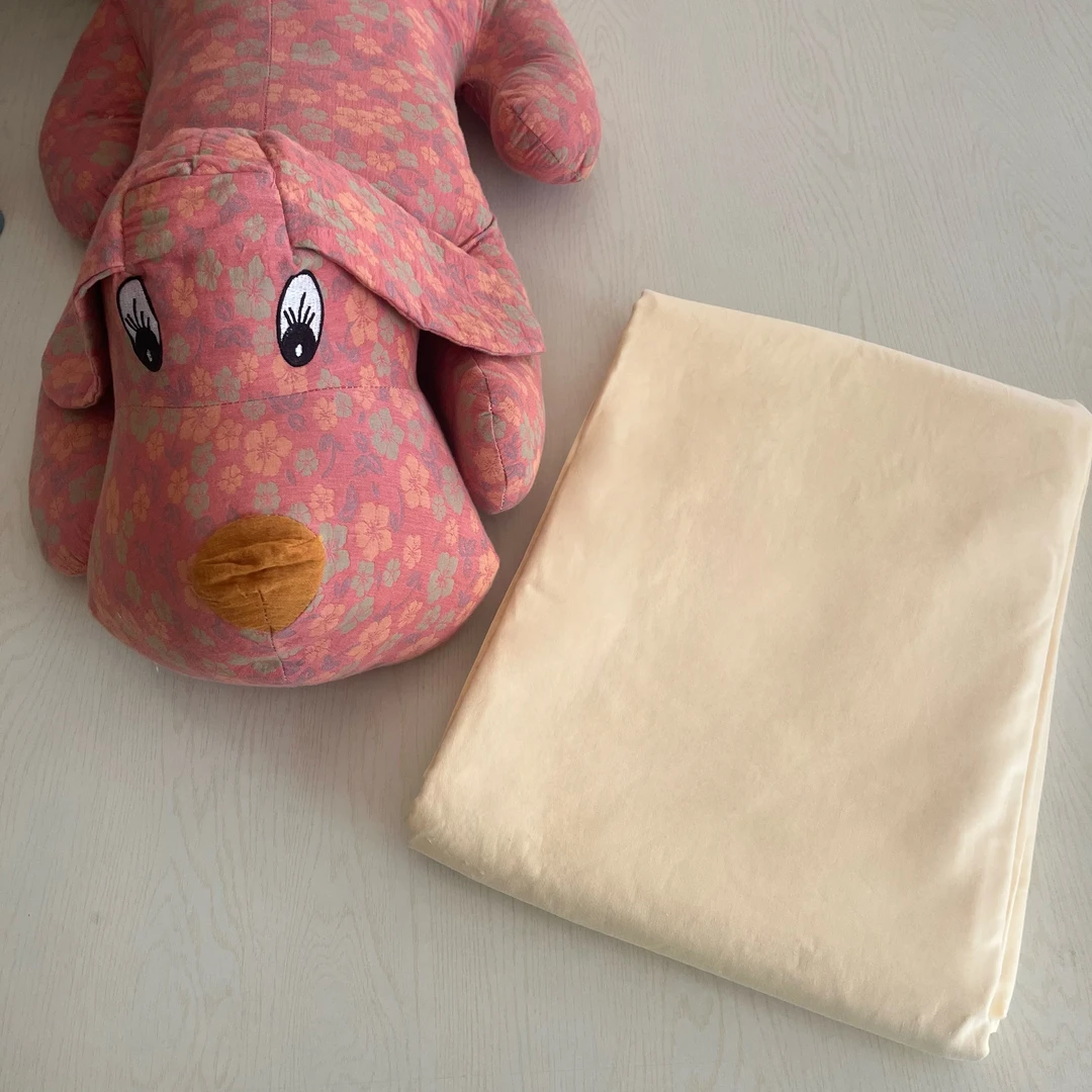 【双人被套】奶黄色 棉 加大尺寸 220*240 纯色 简约 清新