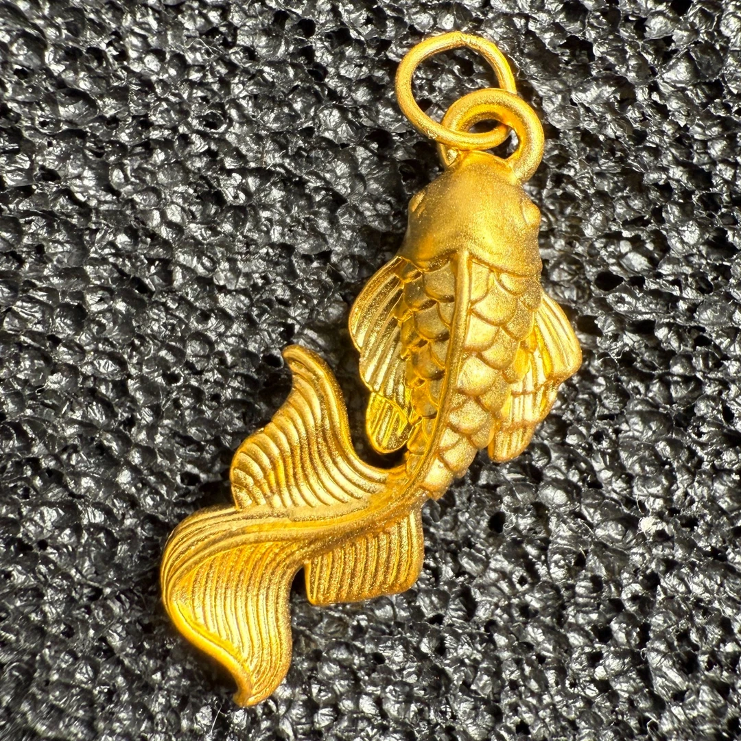 足金999【0.5】锦鲤福泽鱼（不 包 邮）黄金小配件