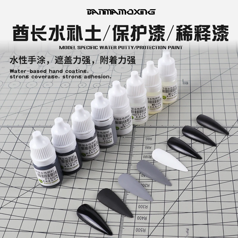 酋长大陆手涂漆/高达模型手办模型漆/水性水补土透明保护漆稀释剂