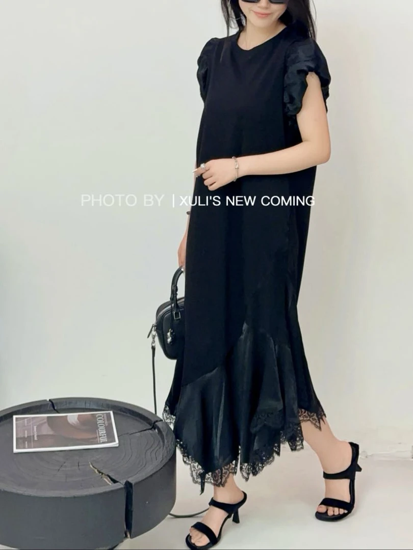 XULI'S EPOCH不规则包袖酸酸连衣裙·26883·发回来拉黑