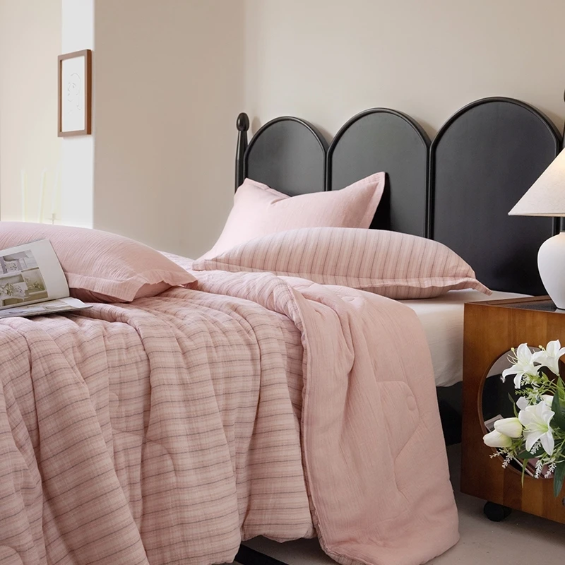 2025新款全棉纯棉双层皱皱纱夏被夏凉被空调被