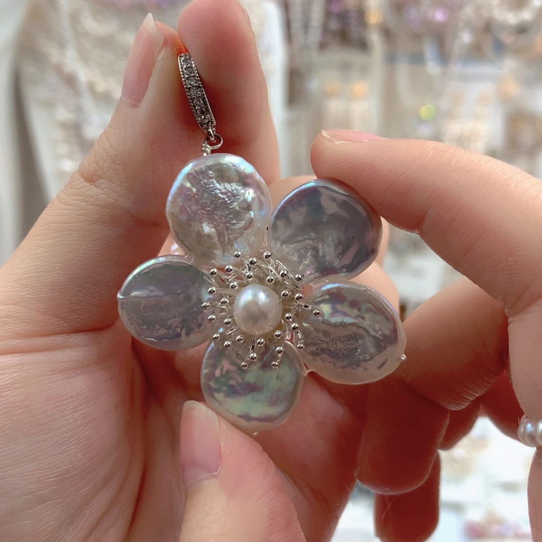 颈饰合金淡水珍珠