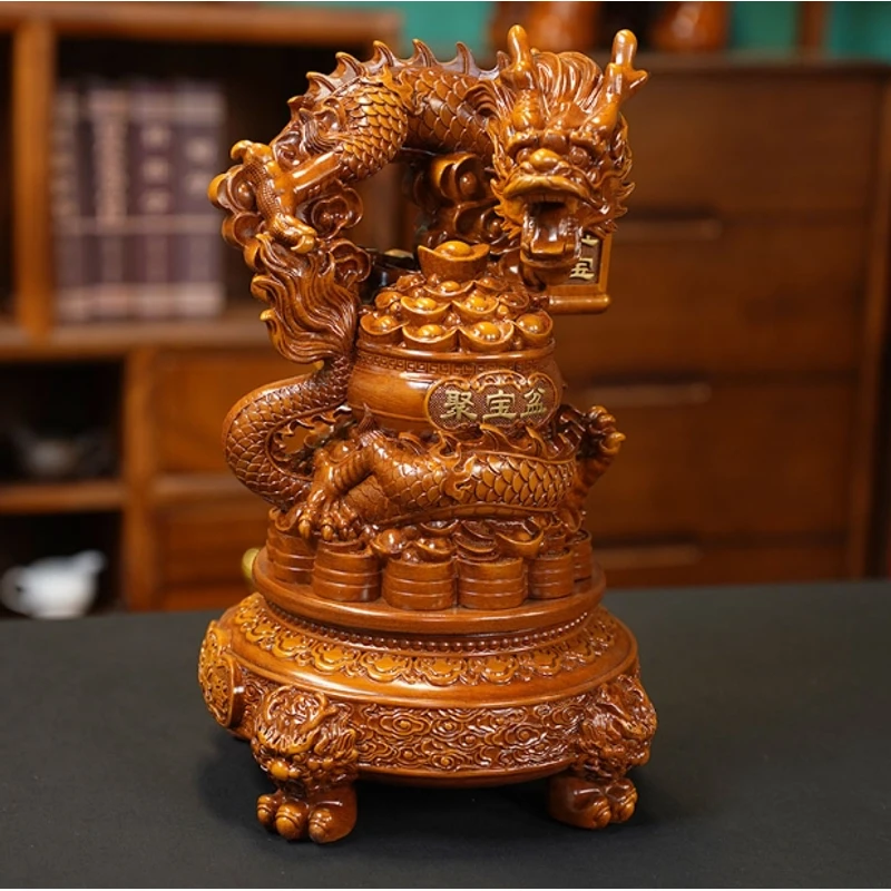 （米运兴隆）祥龙中式家居开业乔迁装饰摆件FM（20*30cm）