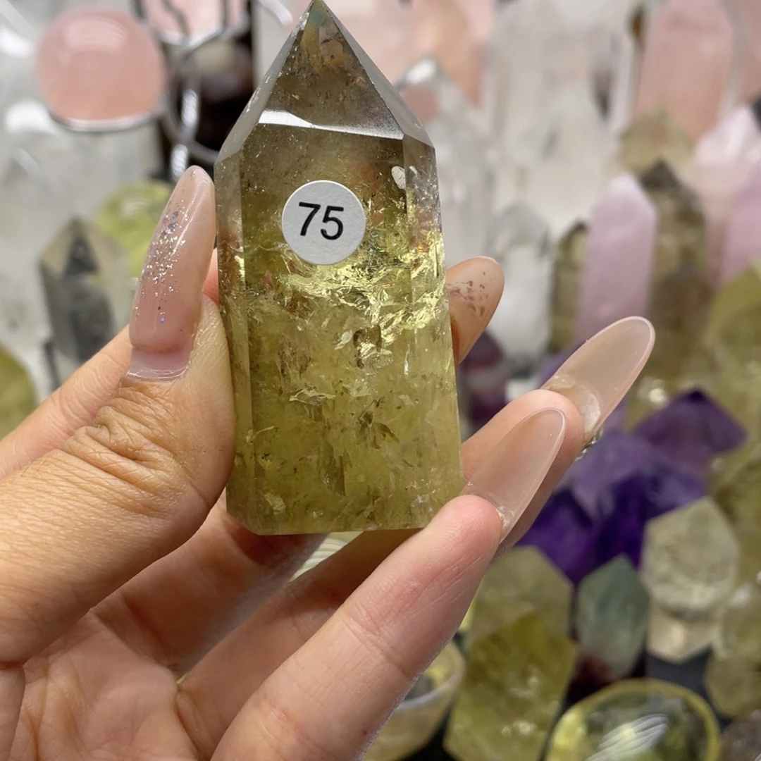 车挂未镶嵌水晶用****472黄水晶柱