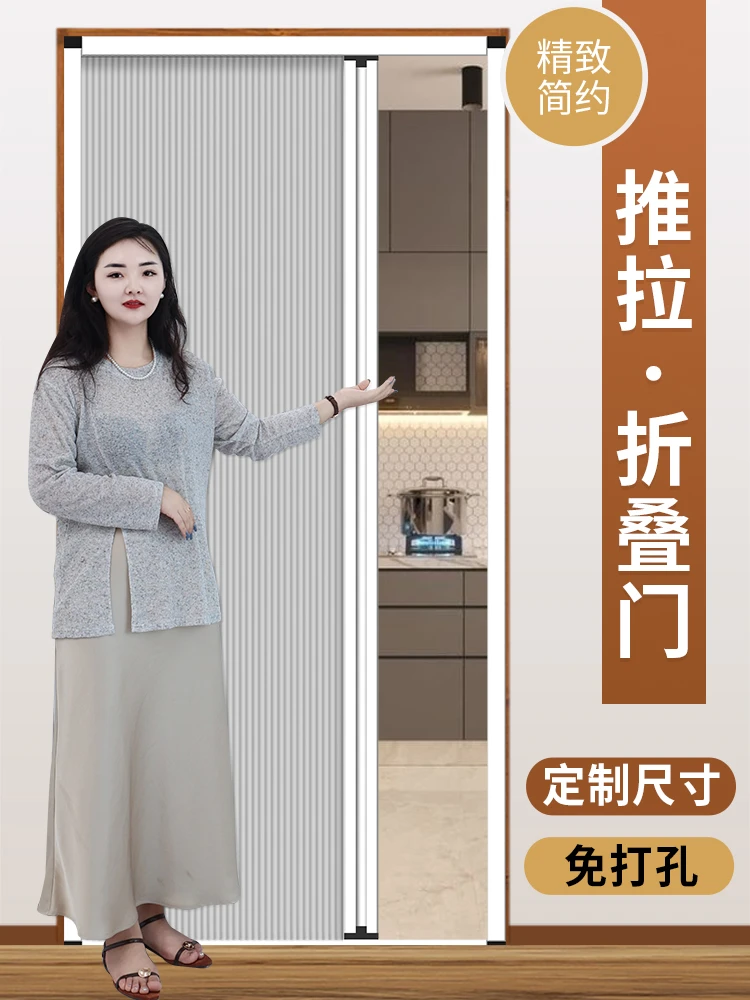 蜂巢折叠门厨房推拉门铝合金隐形阳台隔断简易卫生间浴室门厕所门