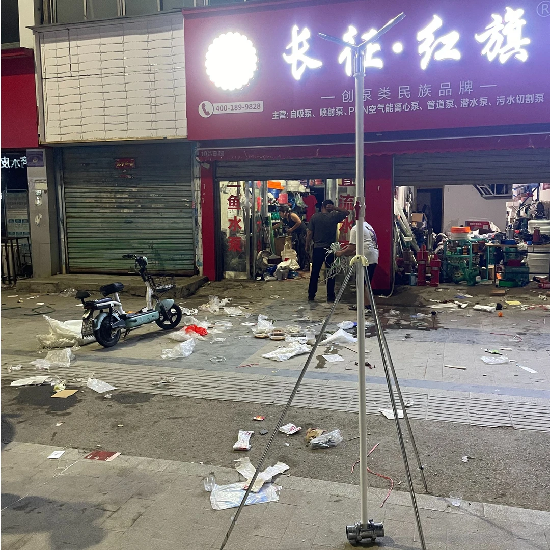 小羊角 农用灌溉喷枪360度自动旋转抗旱较低可调远近不锈钢喷头