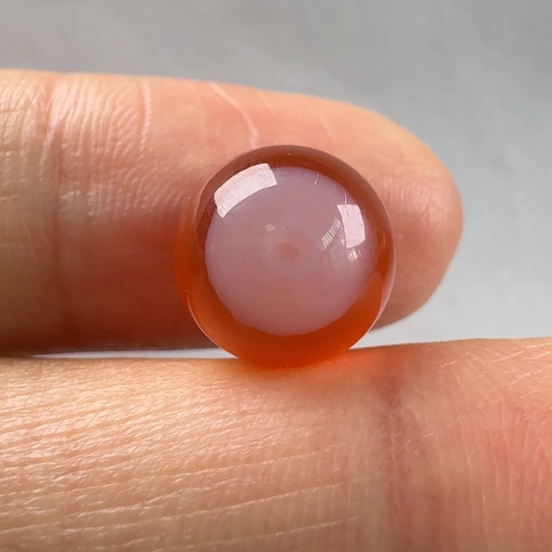 南红玛瑙未镶嵌冰红天眼单珠9.9