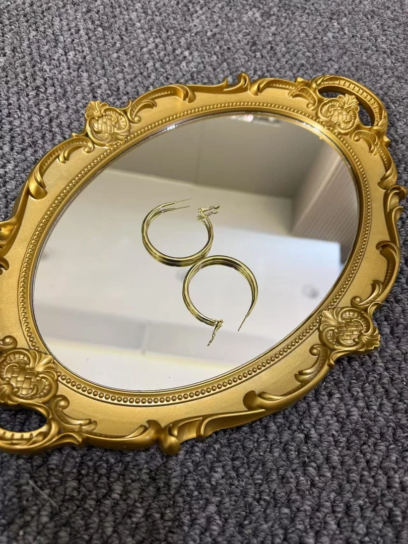 合金耳饰 气质时尚百搭简约轻奢圆环圈圈金色耳环963360